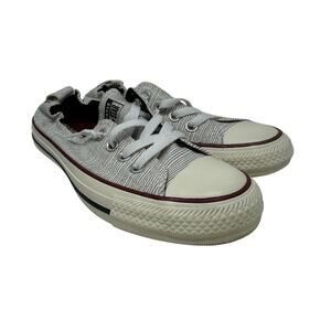 Converse Shoreline Slip On Sneakers Womens Size 7 Black Egret Striped